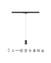PAGODA * COLGANTE LED CARRIL TRIFASICO 12.5W 3000K NEGRO